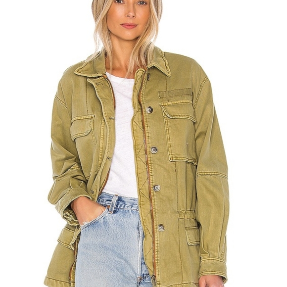 Free People Women's Army Military Jacket Sz,M - Picture 5 of 12
